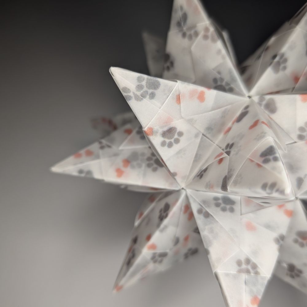 Transparentpapier Tatzen und Herzen