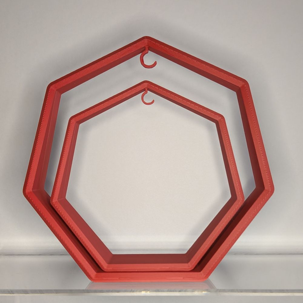 Ornamentständer "7eck schräg" 2 Größen - 3D Druck