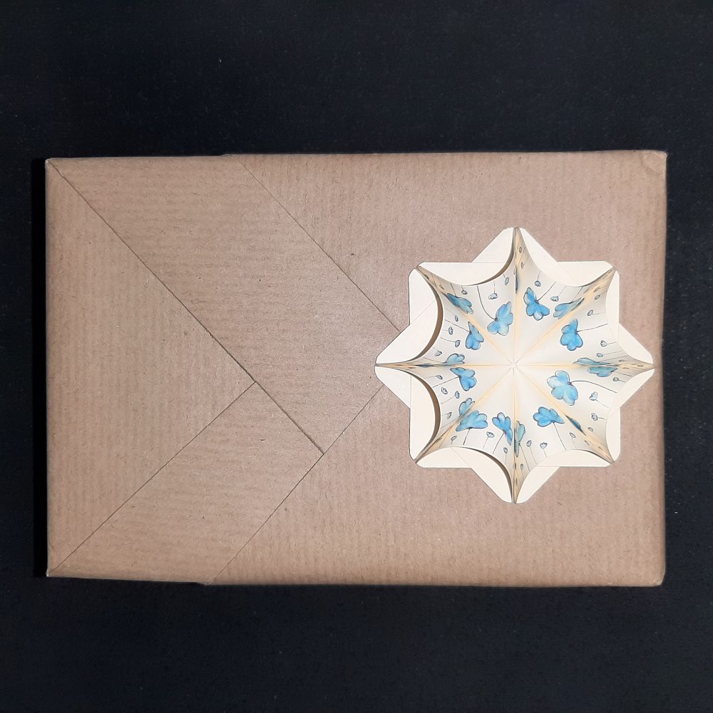 Motivpapier Blümchen blau