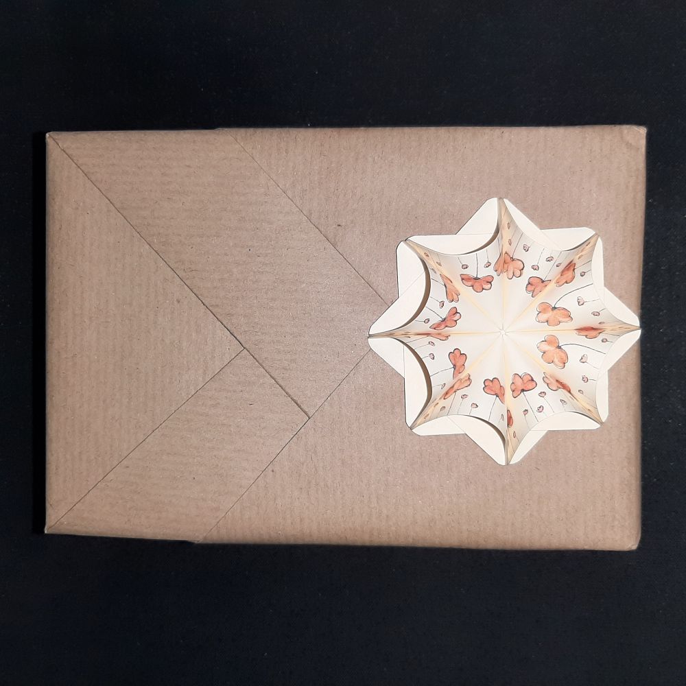 Motivpapier Blümchen orange
