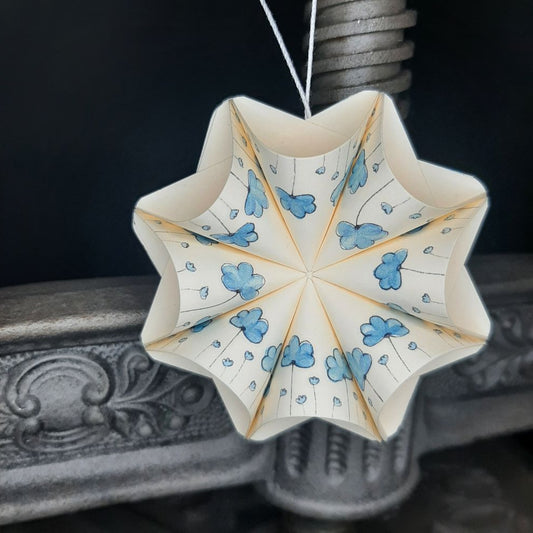 Motivpapier Blümchen blau