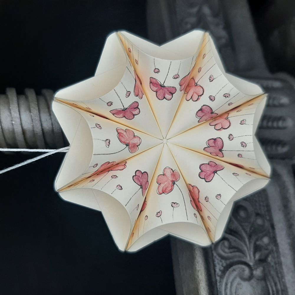 Motivpapier Blümchen rosa