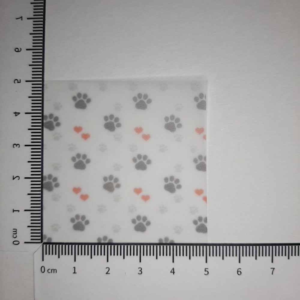 Transparentpapier Herzen und Tatzen