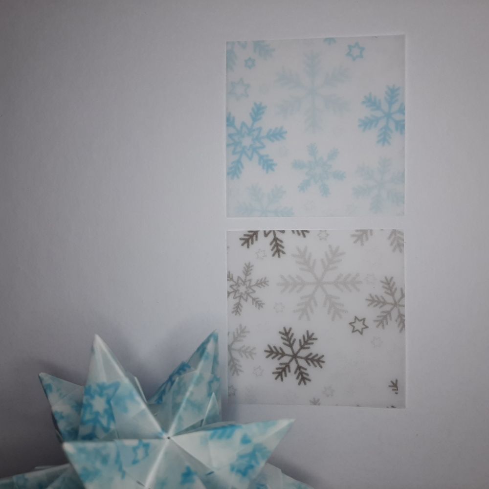 Transparentpapier Schneeflocken