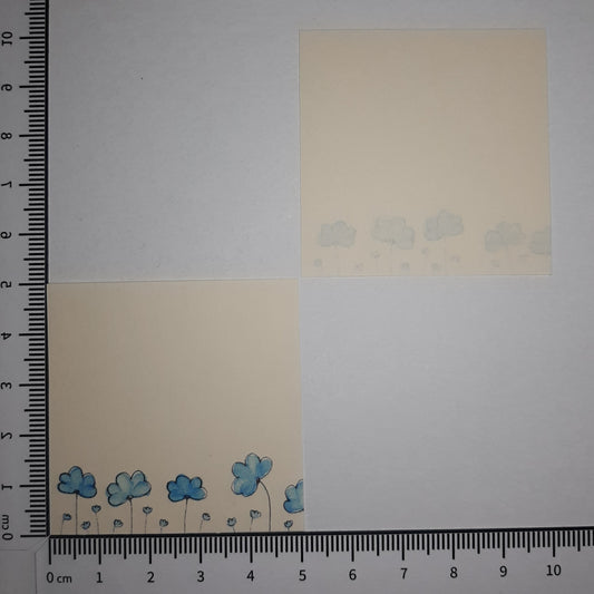 Motivpapier Blümchen blau