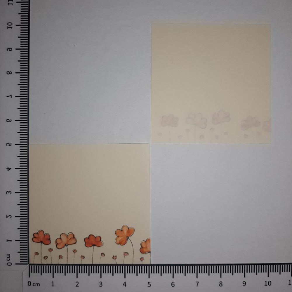 Motivpapier Blümchen orange