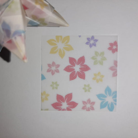 Transparentpapier bunte Blumen