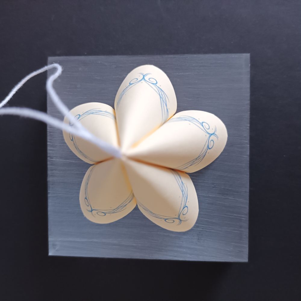 Anhänger Glockenblume zarte Ranken blau