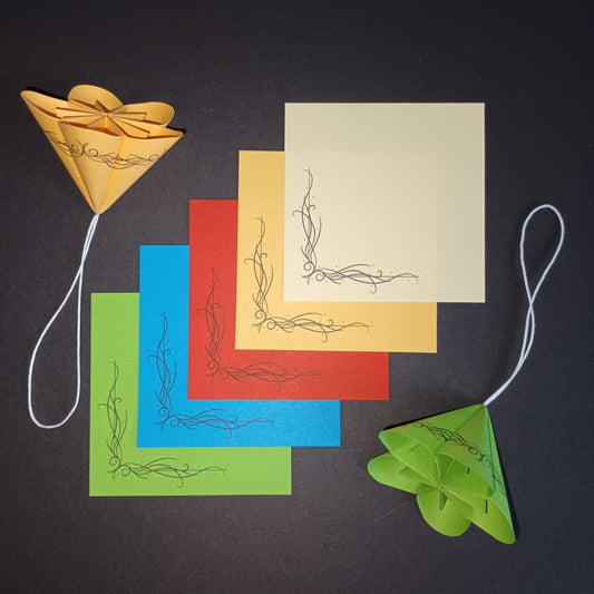 Motivpapier zarte Ranken schwarz