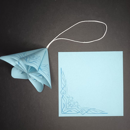Motivpapier Zierranke blau