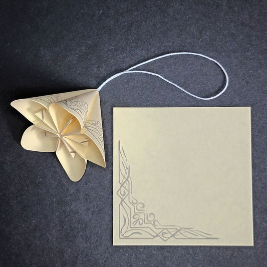 Motivpapier Zierranke grau