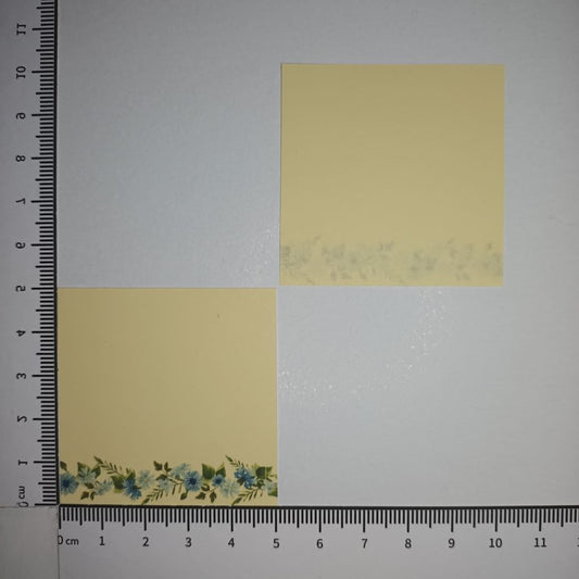 Motivpapier Blumenranke blau