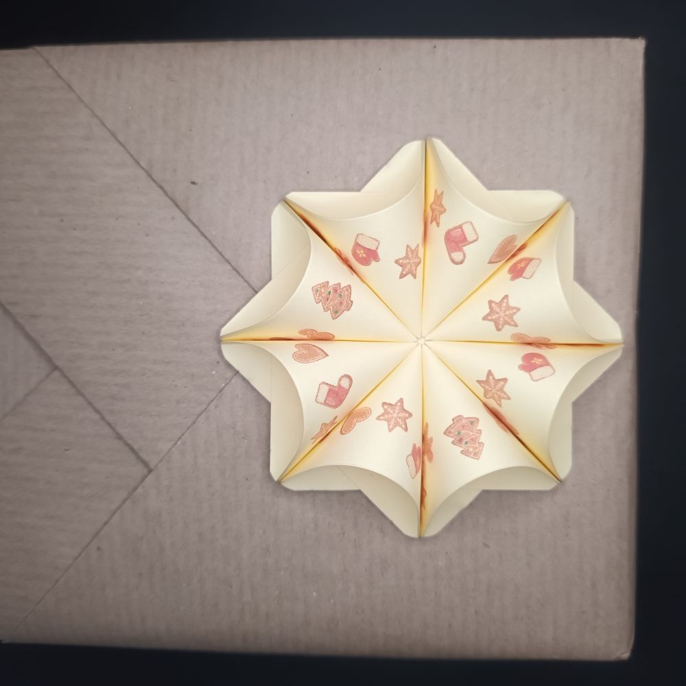 Motivpapier Lebkuchen und Nikolausstiefel