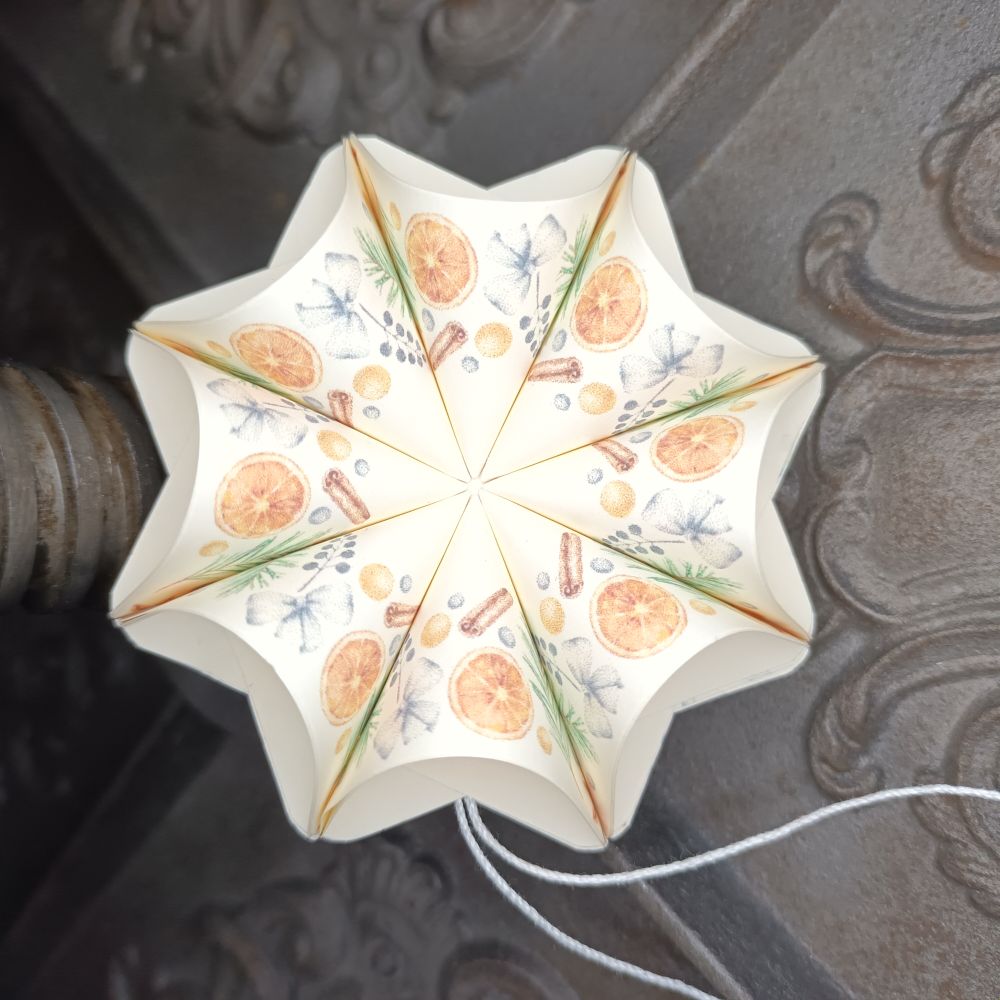 Motivpapier Orangen und Zimtstangen