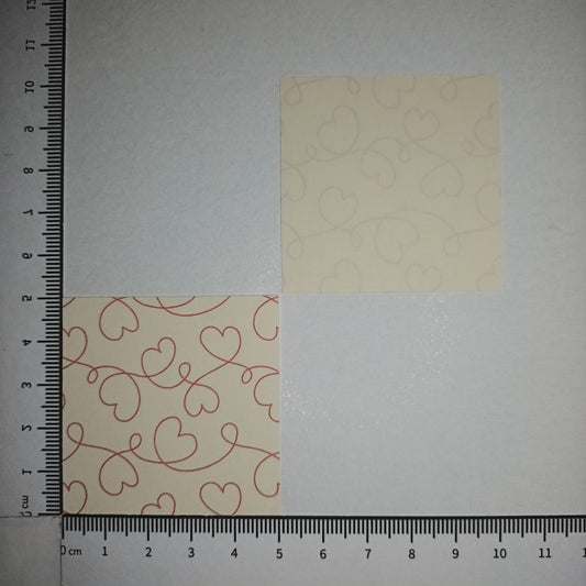 Motivpapier Herzlinie creme