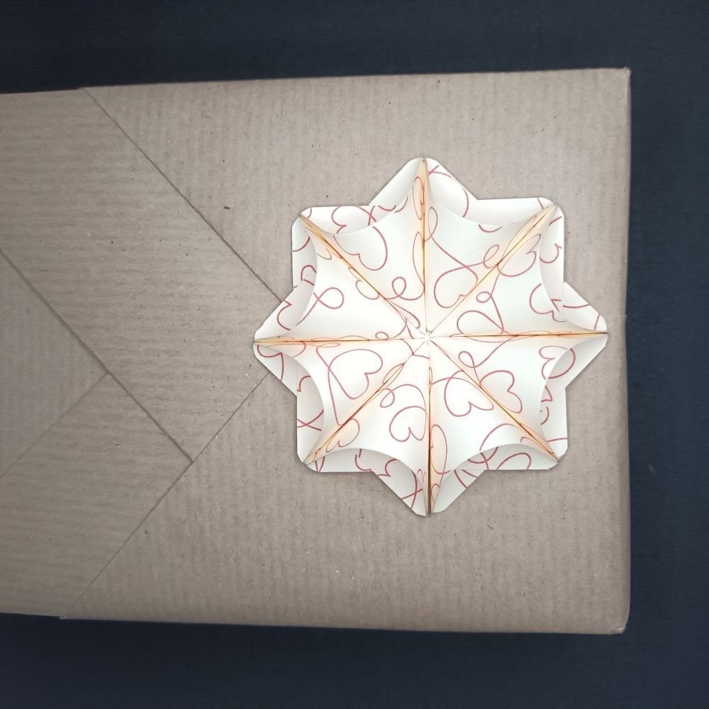 Motivpapier Herzlinie creme