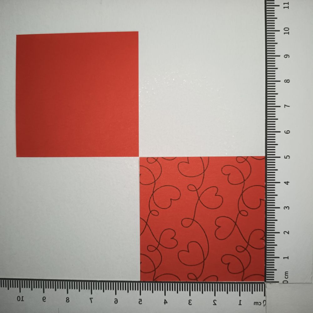 Motivpapier Herzlinie rot