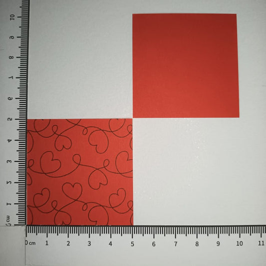 Motivpapier Herzlinie rot