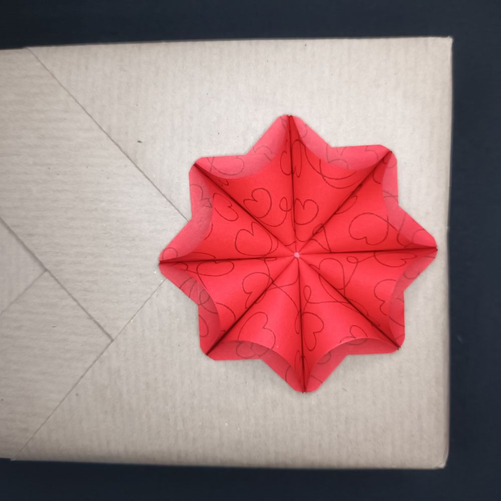 Motivpapier Herzlinie rot