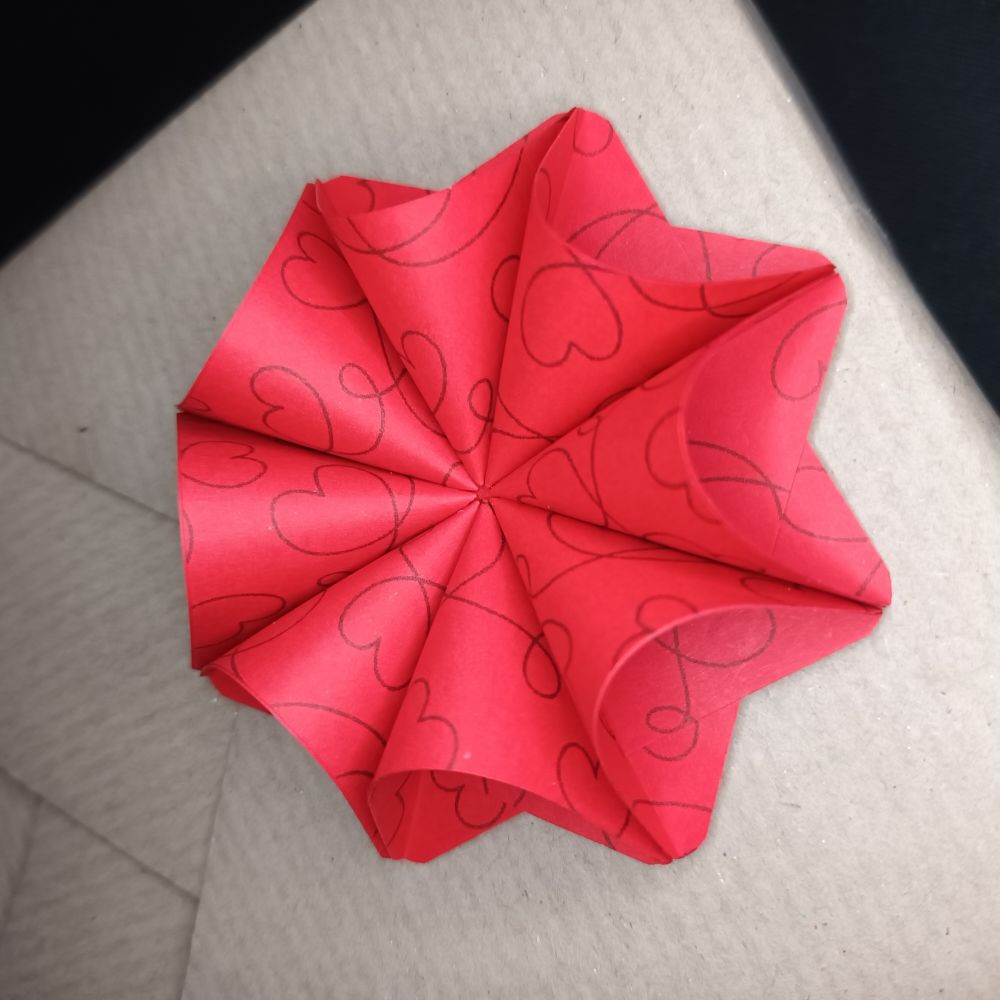 Motivpapier Herzlinie rot