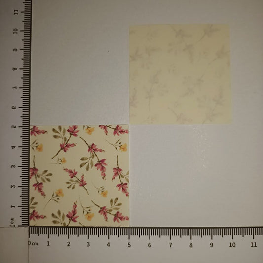 Motivpapier Blumen rosa-gelb