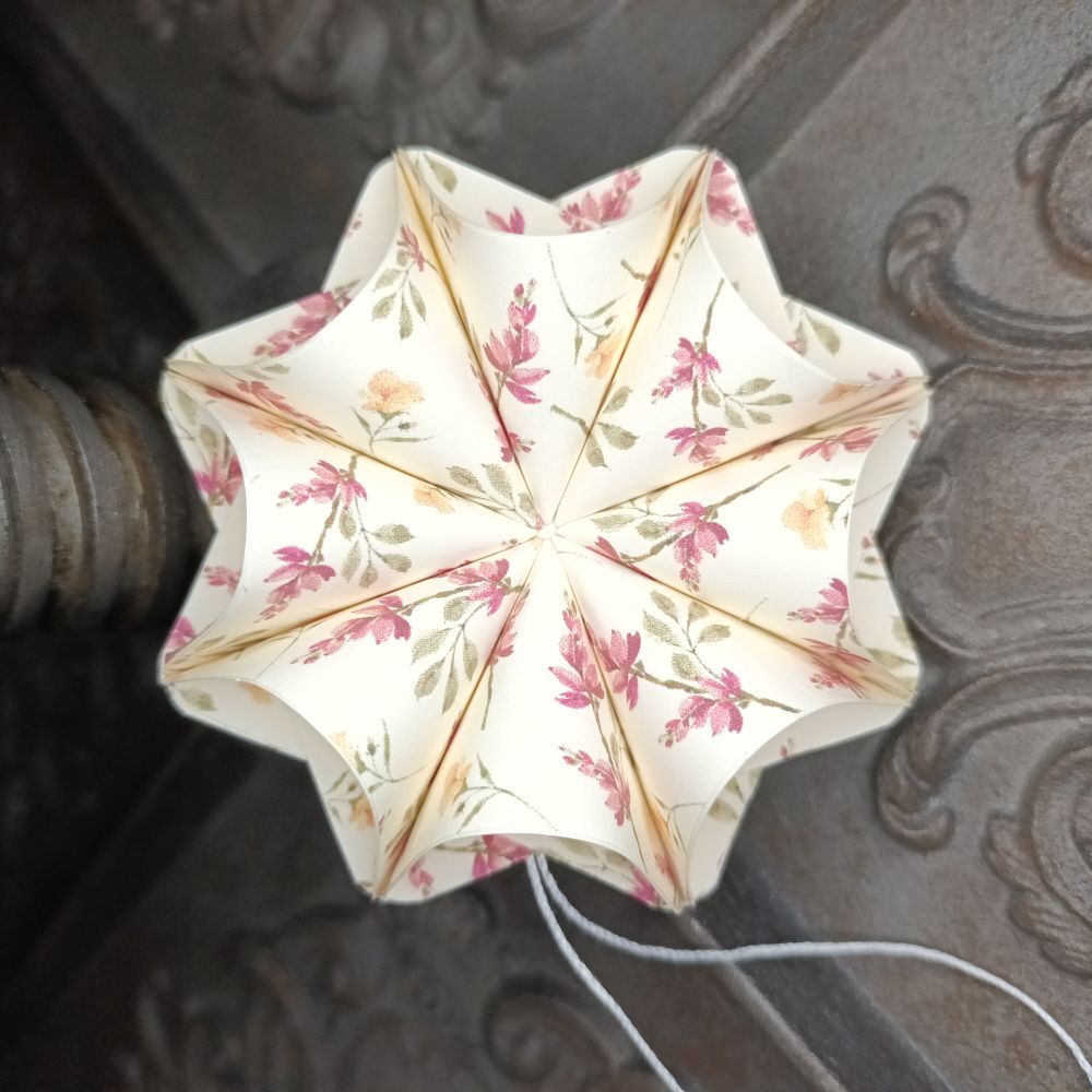 Dekoanhänger Blumen in rosa und gelb