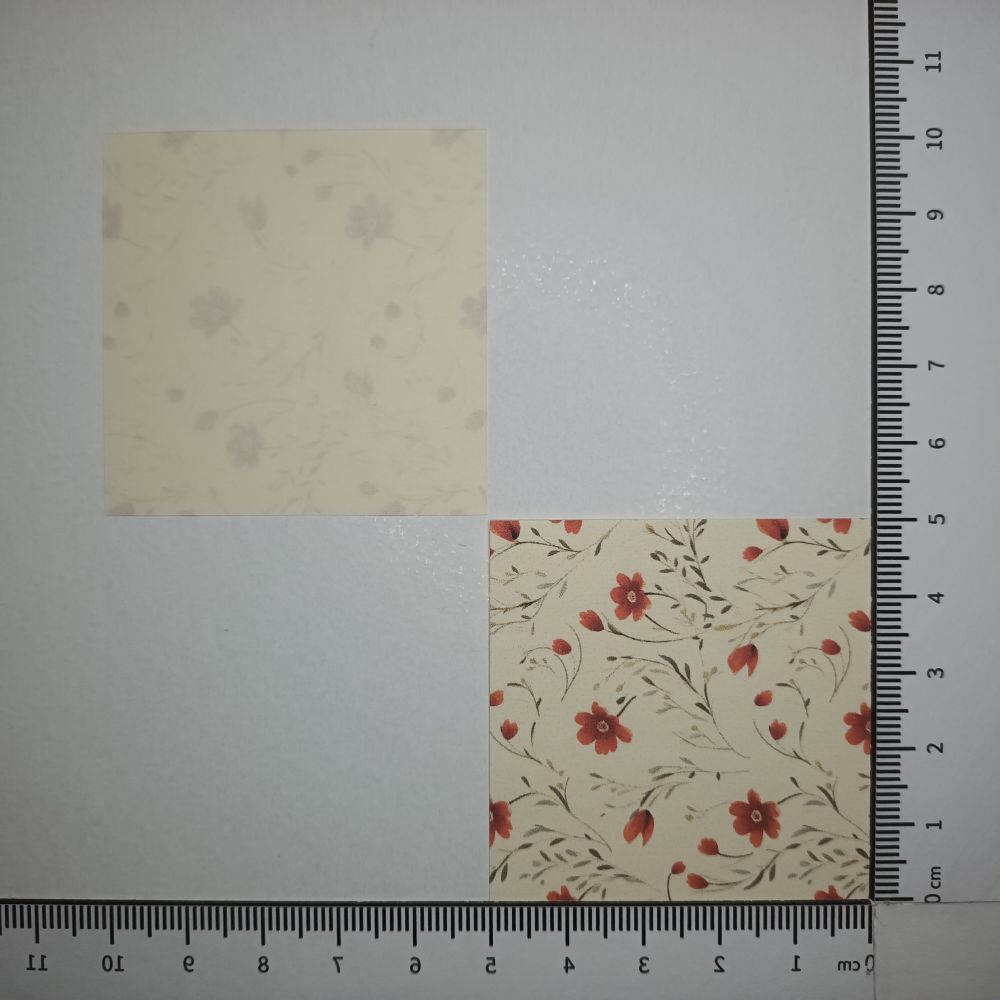 Motivpapier rote Blümchen