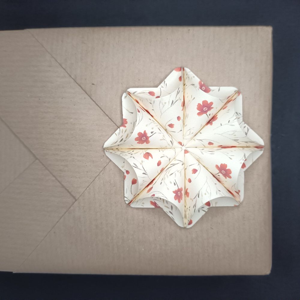 Motivpapier rote Blümchen