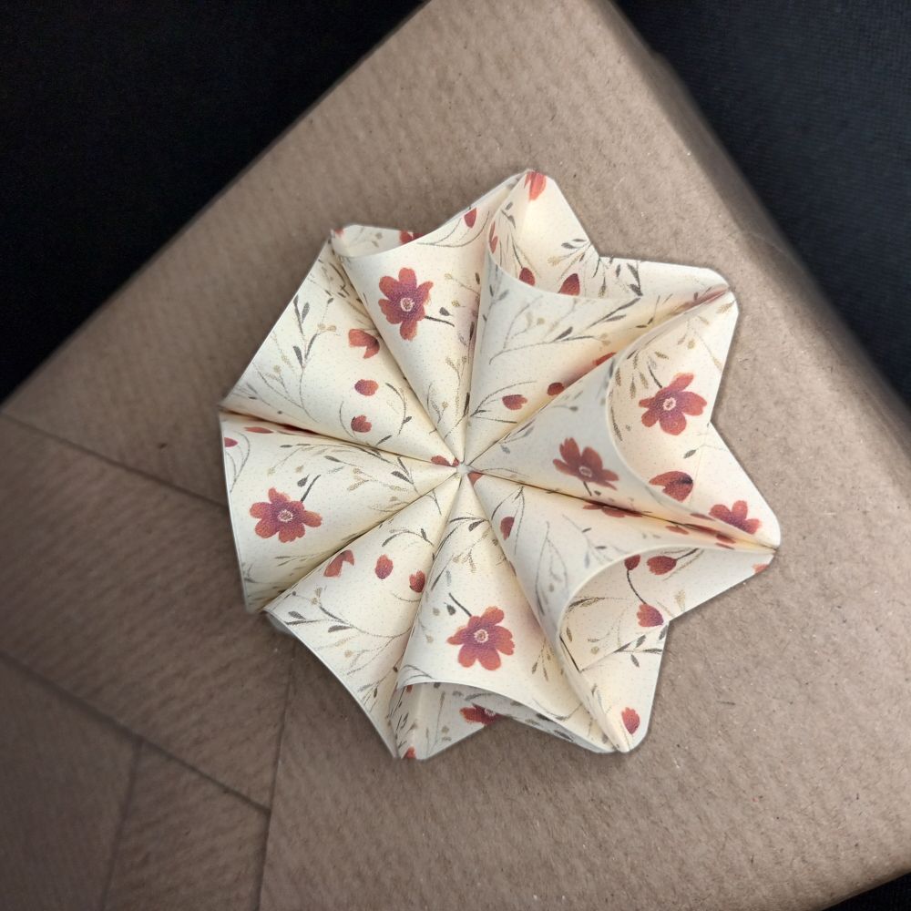 Motivpapier rote Blümchen