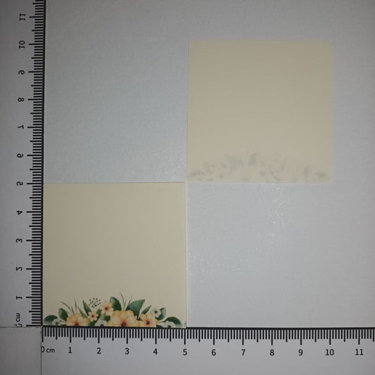 Motivpapier Blumen gelb-grün