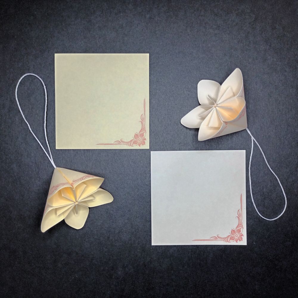 Motivpapier Eckenranke rot