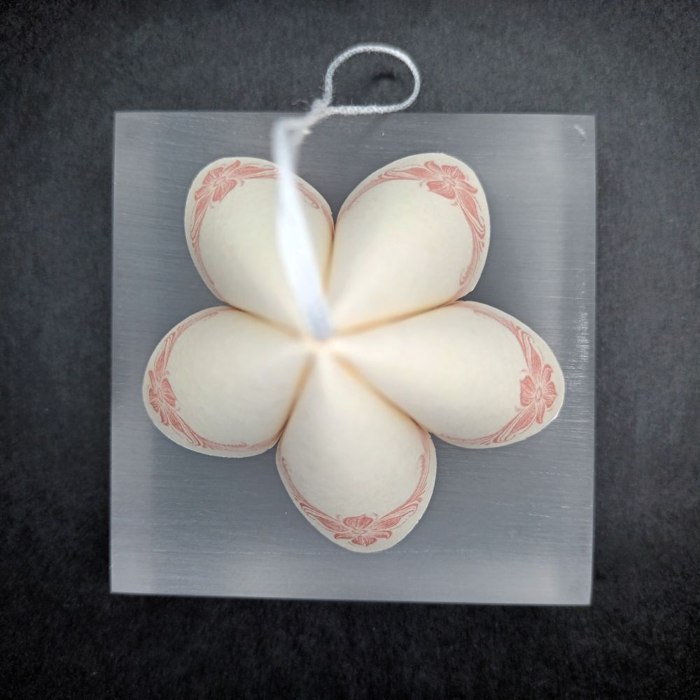 Motivpapier Eckenranke rot