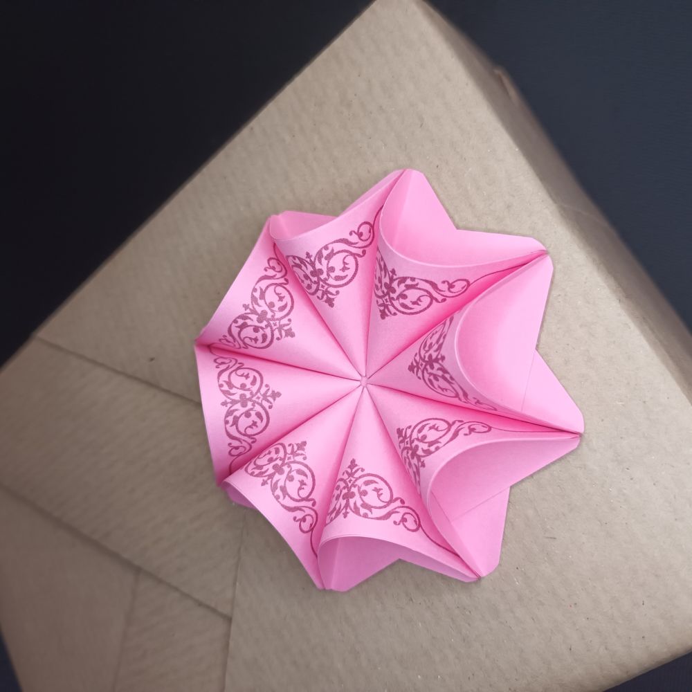 Motivpapier Ornament weinrot