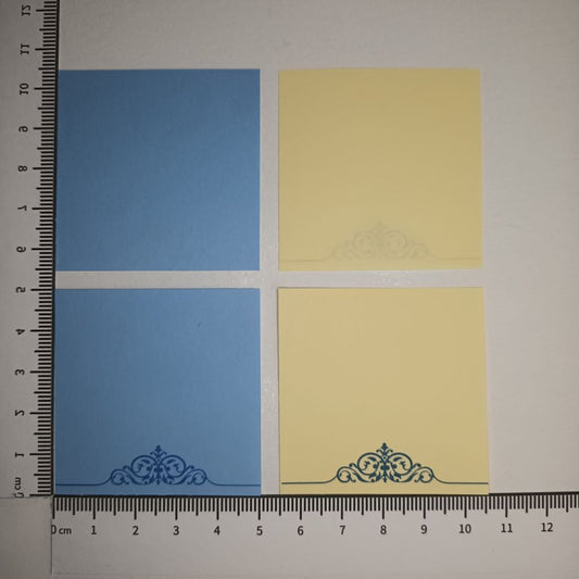 Motivpapier Ornament blau