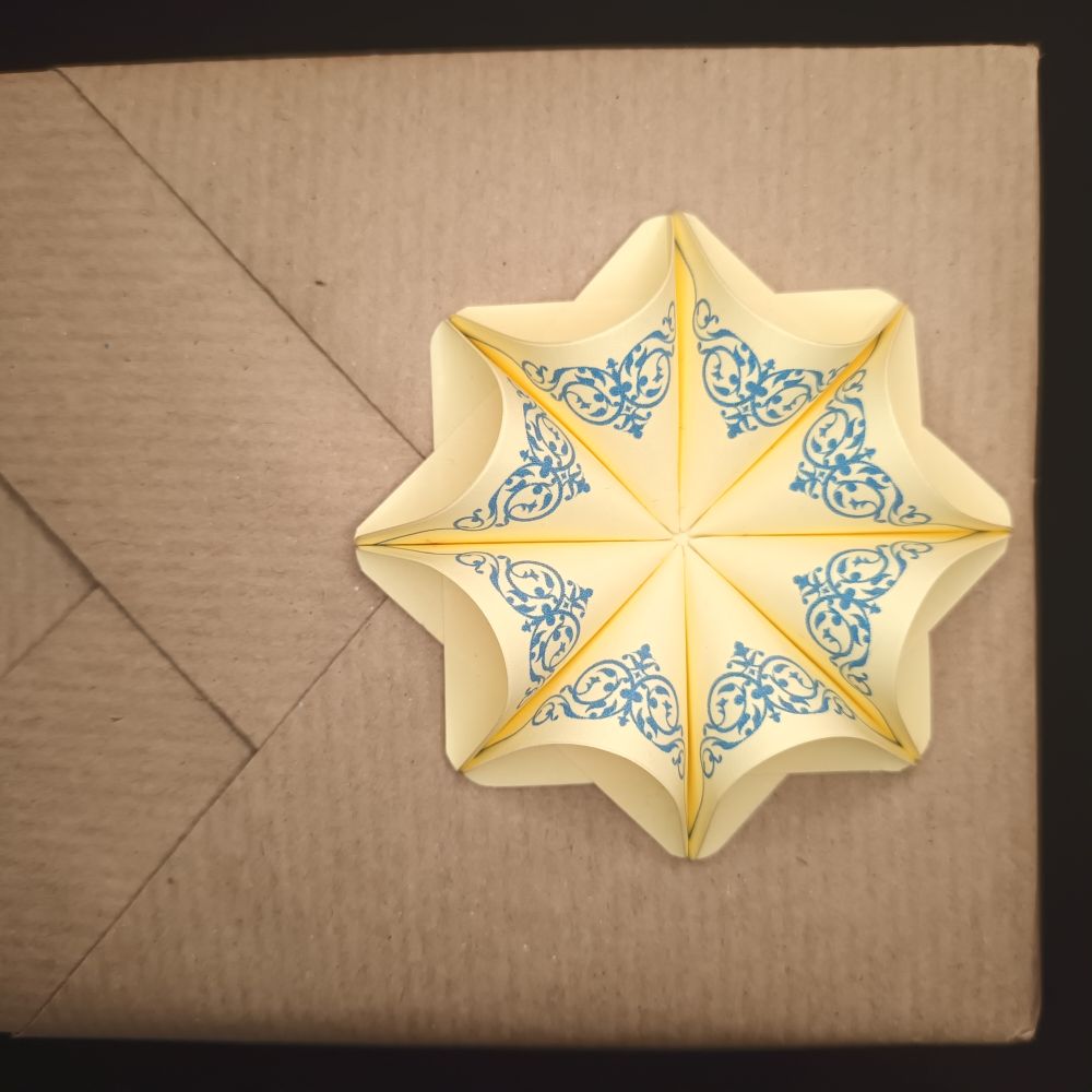 Motivpapier Ornament blau