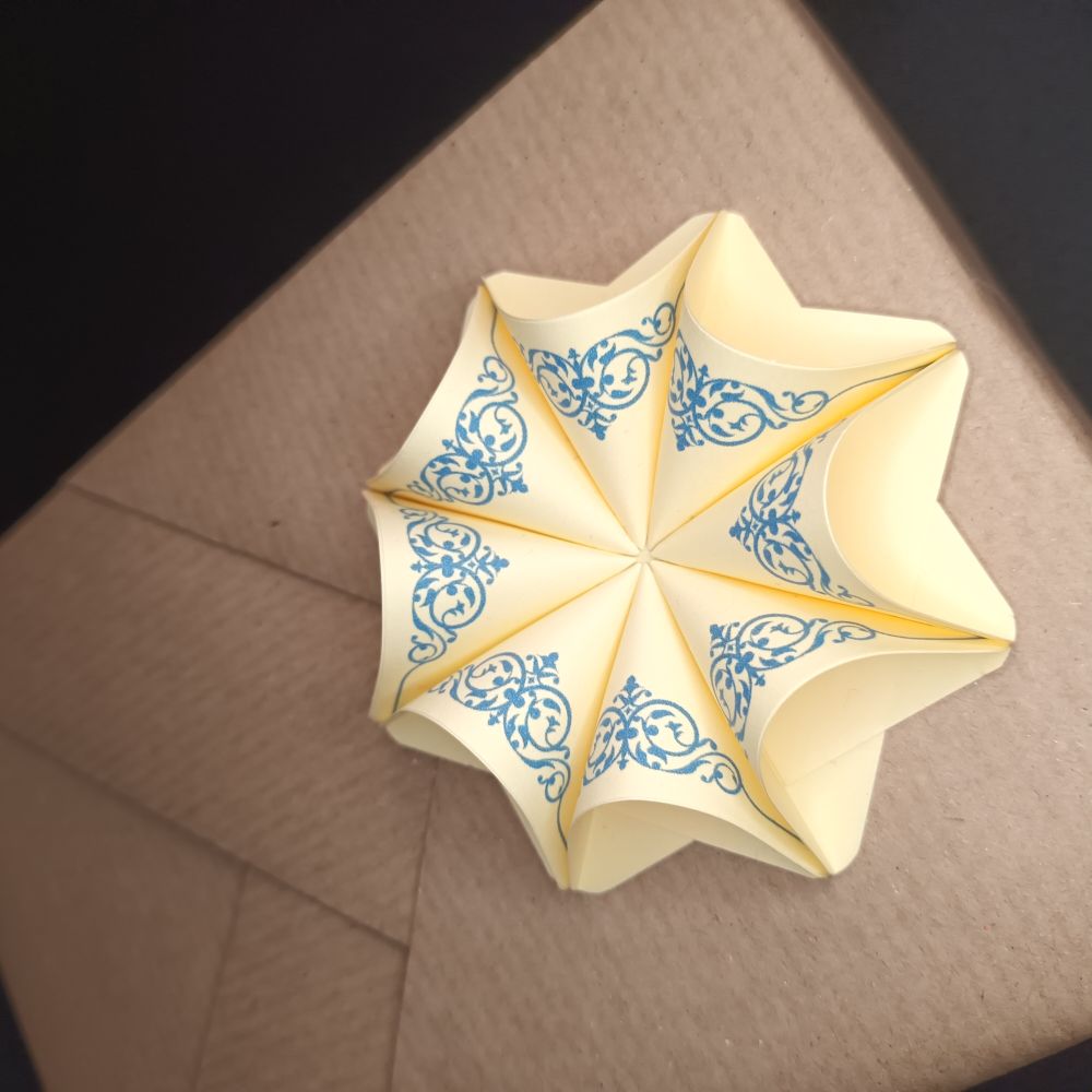 Motivpapier Ornament blau