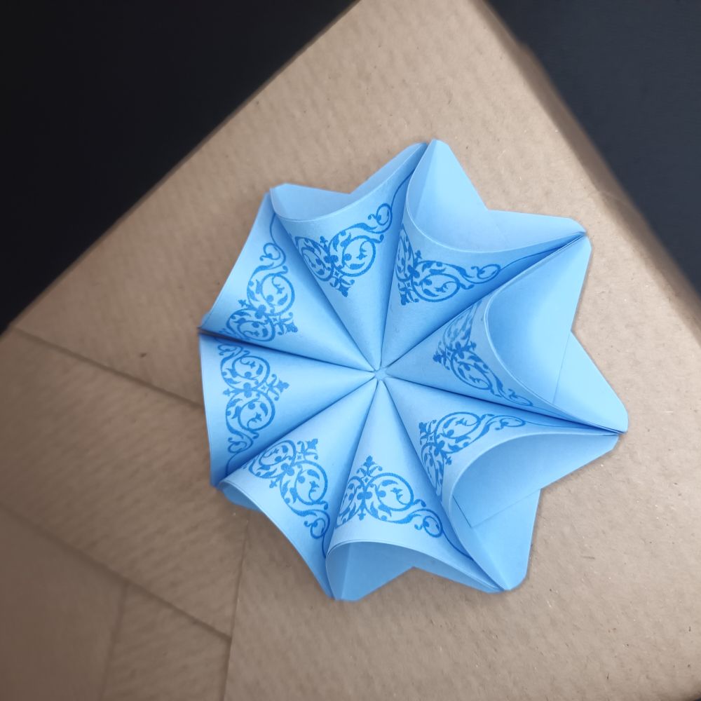 Motivpapier Ornament blau