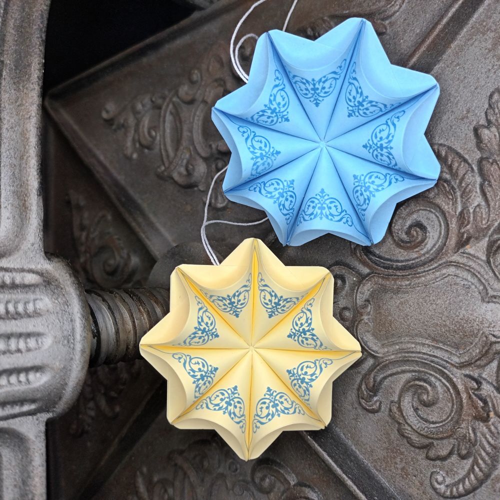 Motivpapier Ornament blau