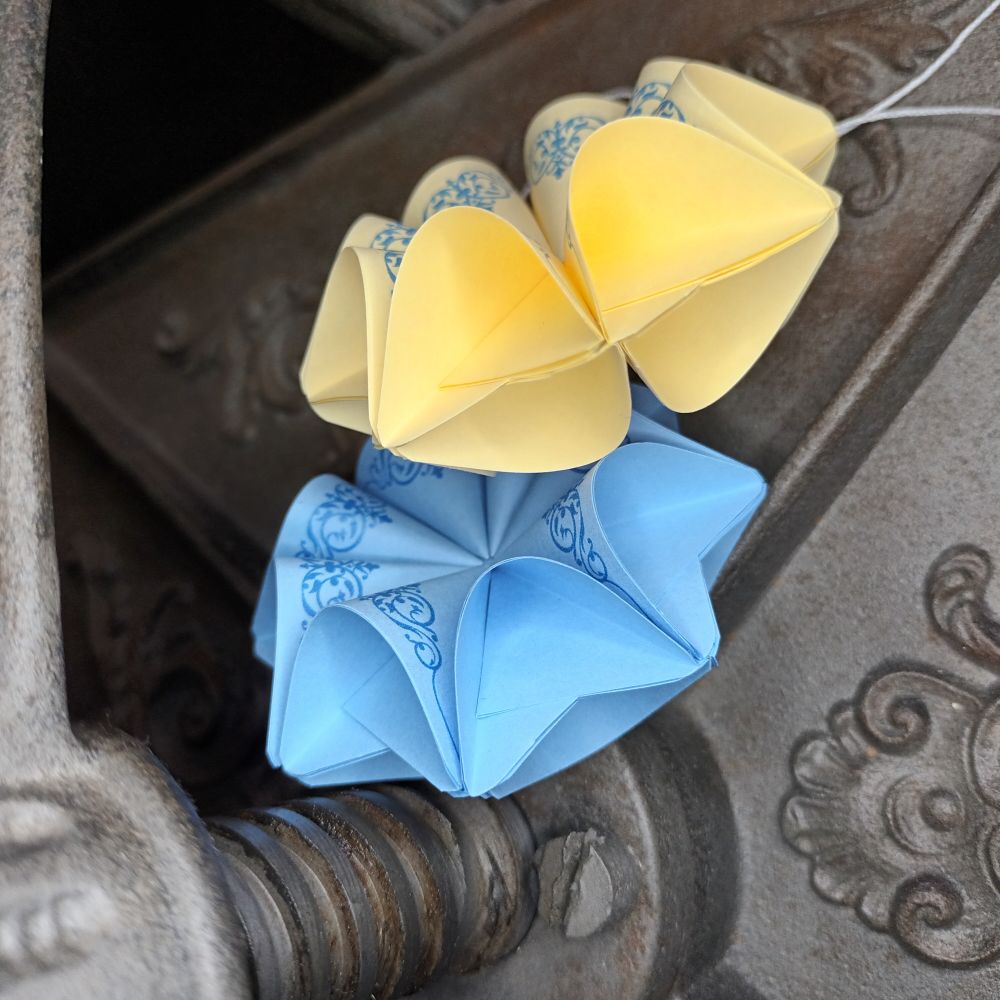 Motivpapier Ornament blau