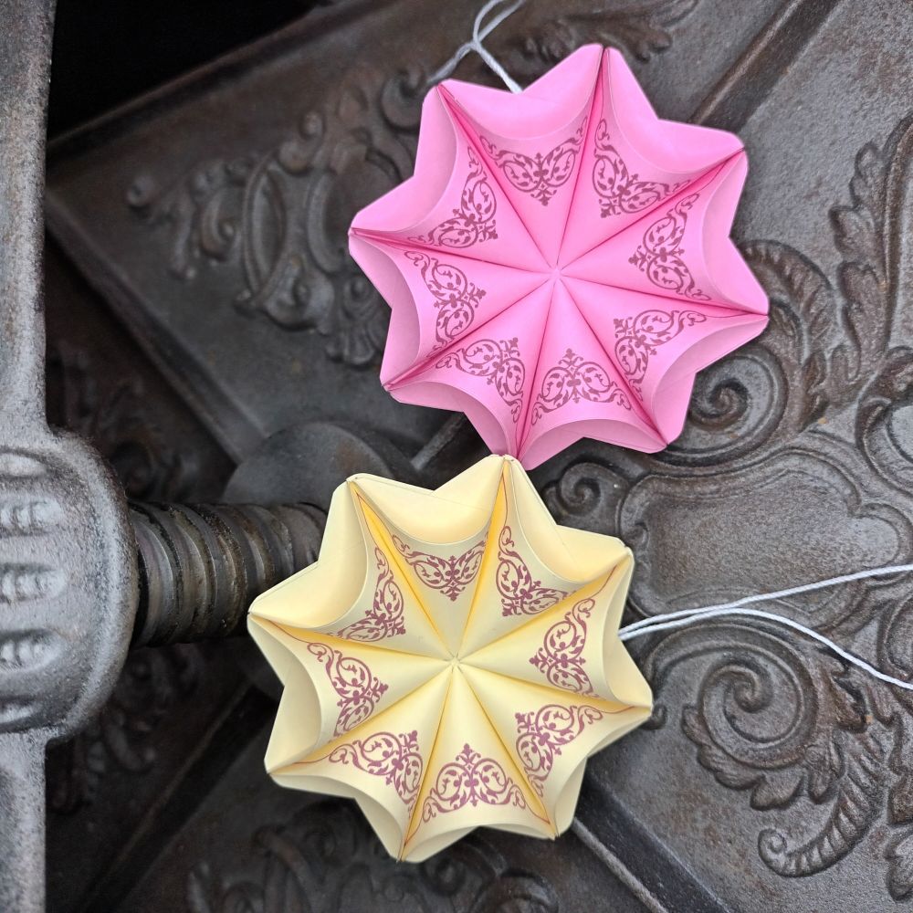 Motivpapier Ornament weinrot