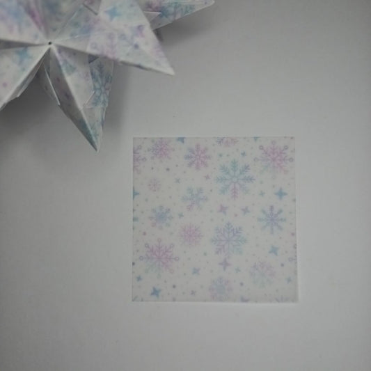 Transparentpapier Schneeflocken bunt