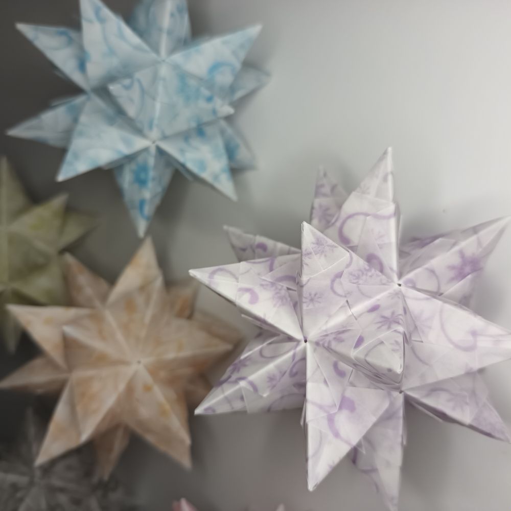 Transparentpapier Schneeflocken & Ranken