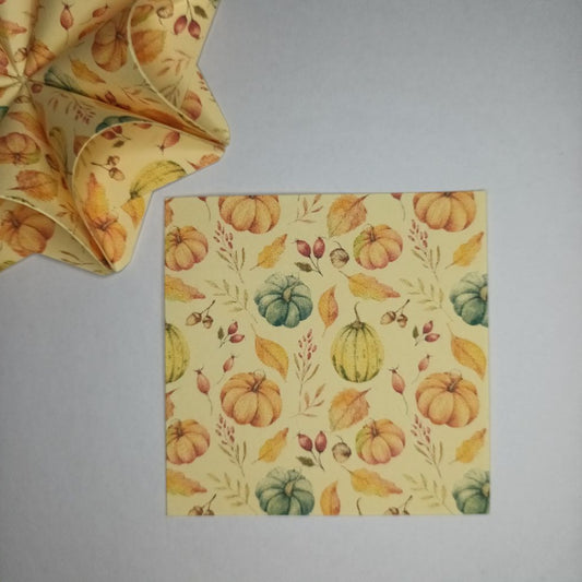 Motivpapier Herbst mit Kürbis