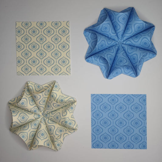 Motivpapier Ornamente (Motiv 1) in blauem Druck