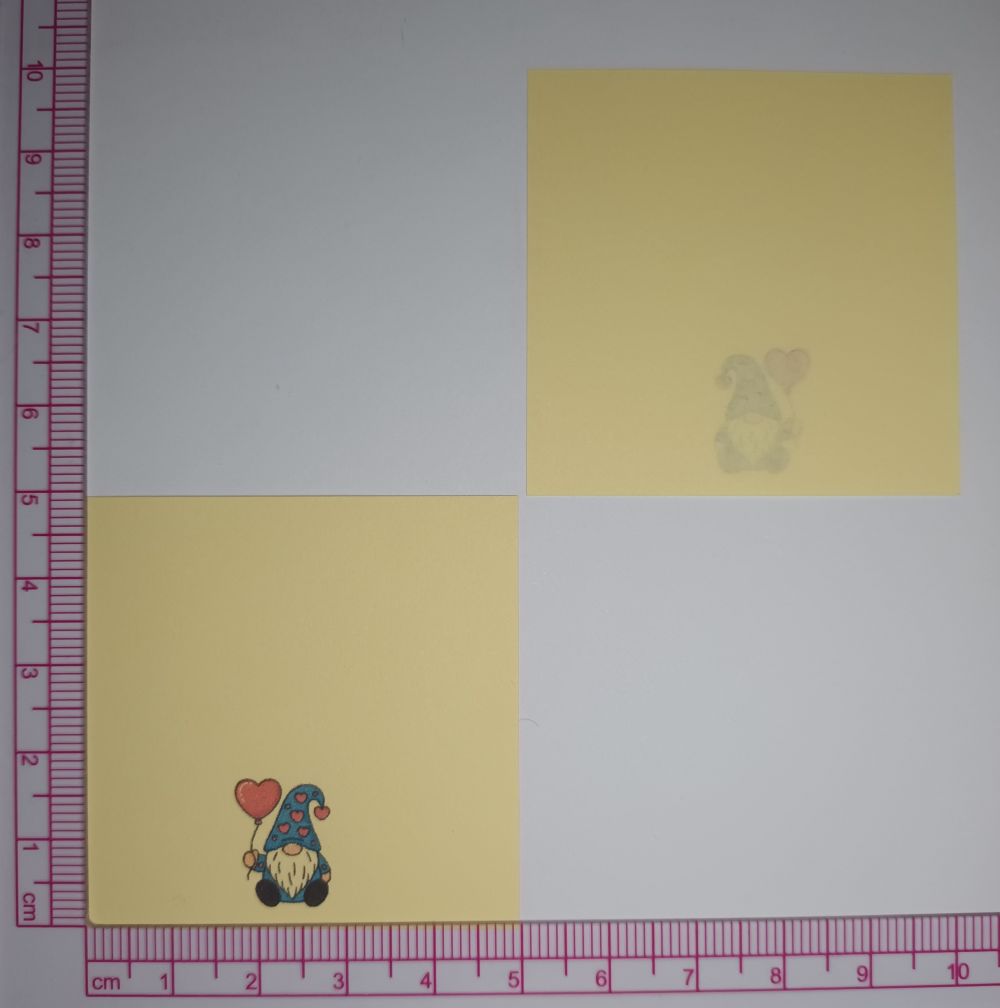 Motivpapier Zwerg mit Herzluftballon